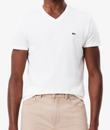 T-SHIRT CON SCOLLO A V IN JERSEY DI COTONE PIMA LEGGERO