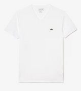 T-SHIRT CON SCOLLO A V IN JERSEY DI COTONE PIMA LEGGERO
