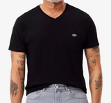 T-SHIRT CON SCOLLO A V IN JERSEY DI COTONE PIMA LEGGERO