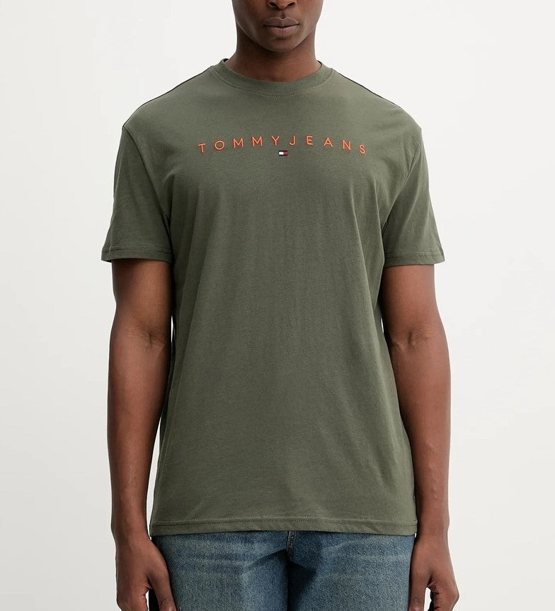 T-shirt in jersey con logo ricamato