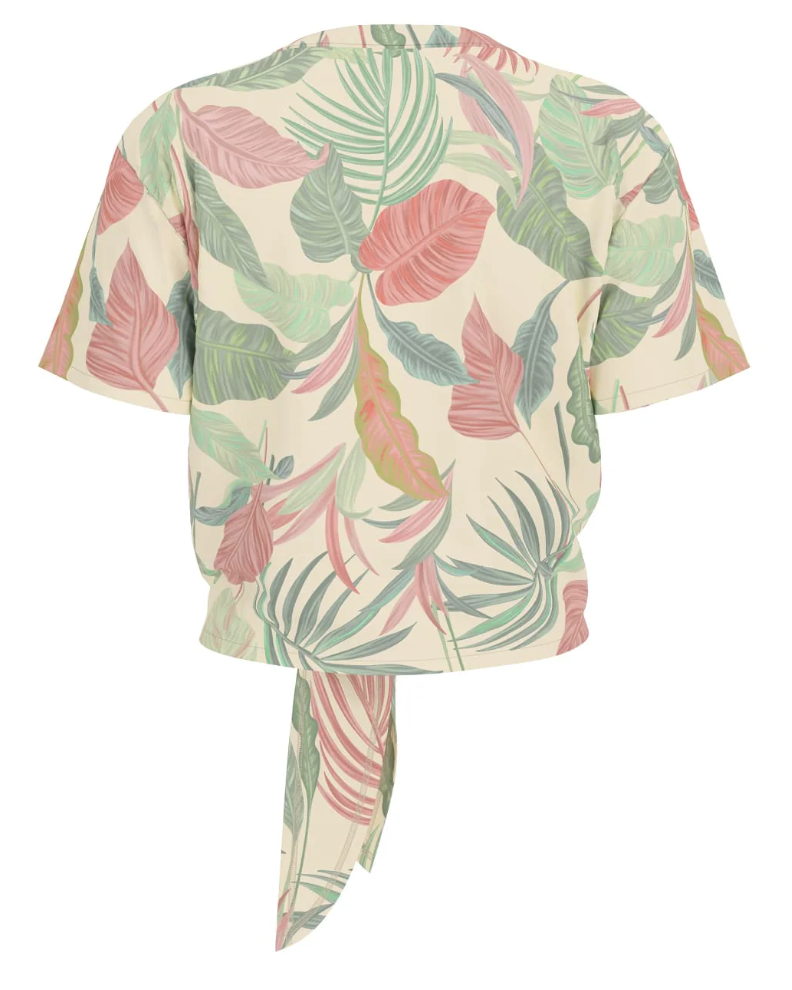 T-shirt con nodo Tropical