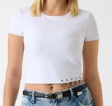 Top in maglia cropped