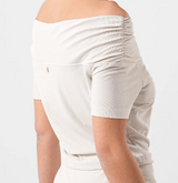Top in maglia drappeggiato off-shoulder