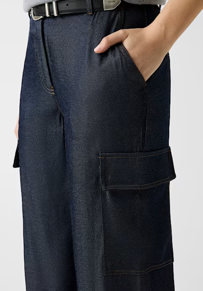 Pantaloni cargo in denim
