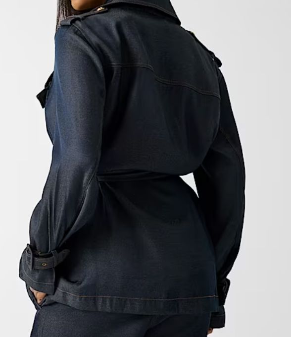 Trench corto in denim