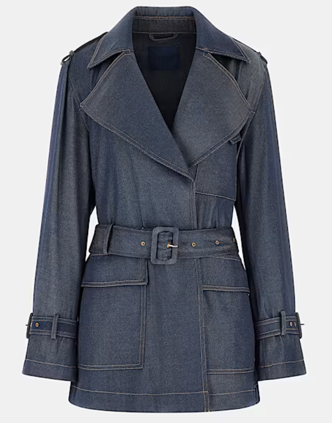 Trench corto in denim