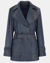 Trench corto in denim