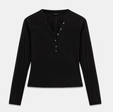 Top in maglia effetto metallizzato