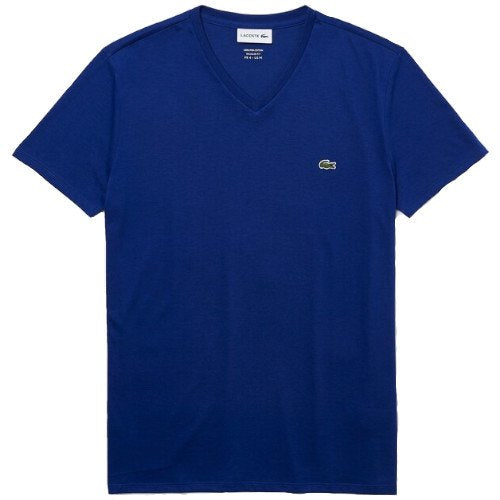 T-SHIRT CON SCOLLO A V IN JERSEY DI COTONE PIMA LEGGERO