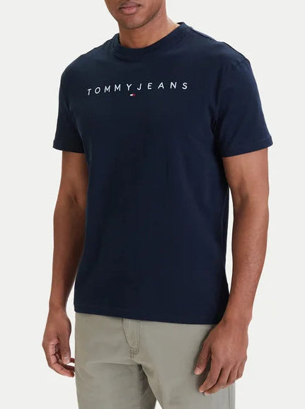 T-shirt in jersey con logo ricamato
